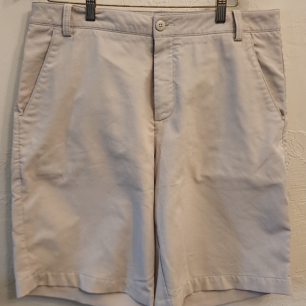Puma Tan Flat Front Shorts Casual Style
